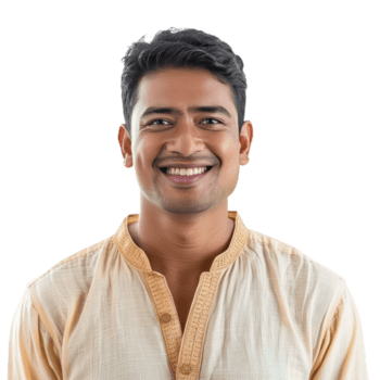 attractive-happy-north-indian-young-man-in-traditional-dress-with-isolated-on-transparent-background-cut-out-free-png